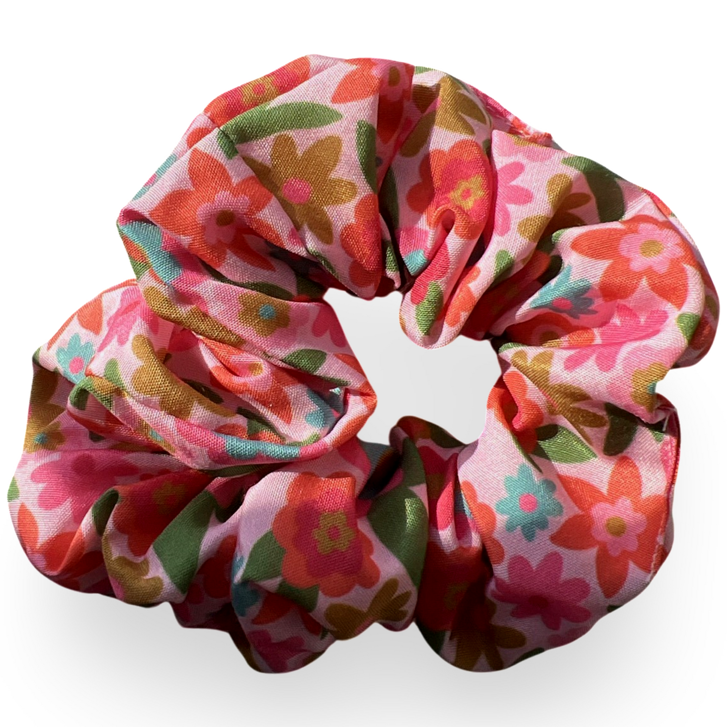 pink garden party scrunchie