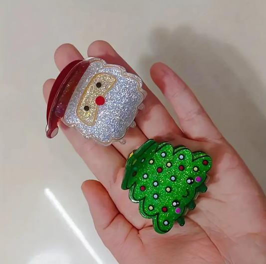 mini christmas claw clips