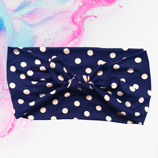 navy dots