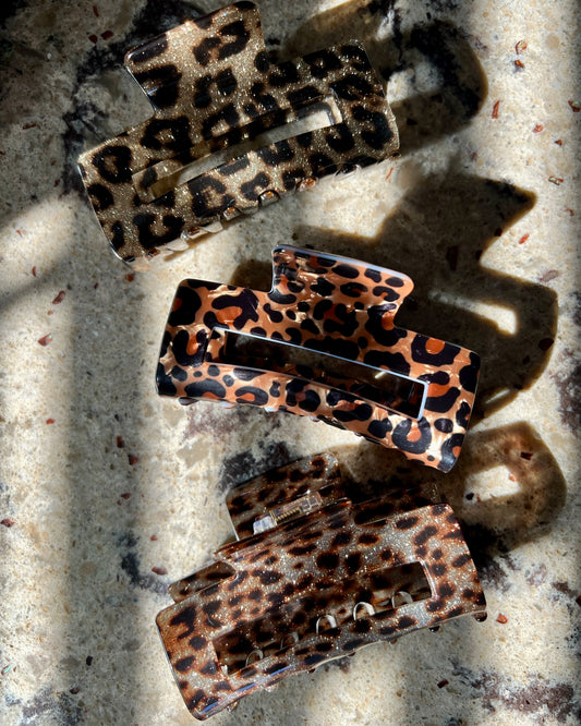 leopard claw clips